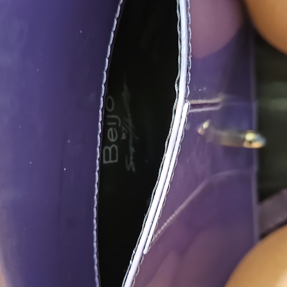 Beijo by Susan Handley Crossbody Bag Purse Purple Patent - Picture 15 of 15